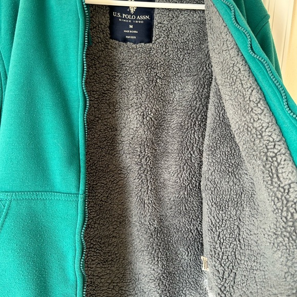 U.S. Polo Assn. Kids Teal Fleece-Lined Hoodie - Picture 5 of 6